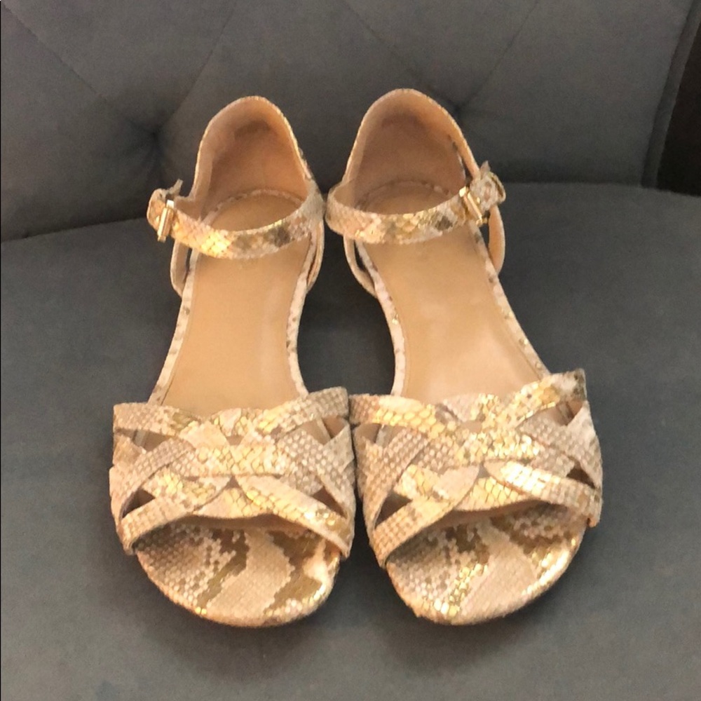 Michael Kors gold sandals Women’s 9.5M - Picture 1 of 2